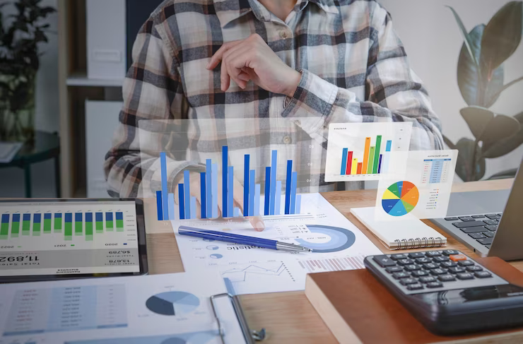 businesspeople working finance accounting analyze financial issues